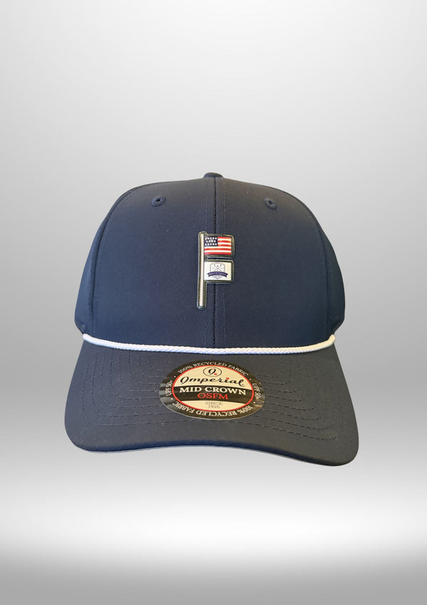 The Wingman 6-Panel Performance Rope Cap with Flag Icon