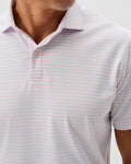 Johnnie-O Performance Jersey Polo - Rez Stripe in Lollipop