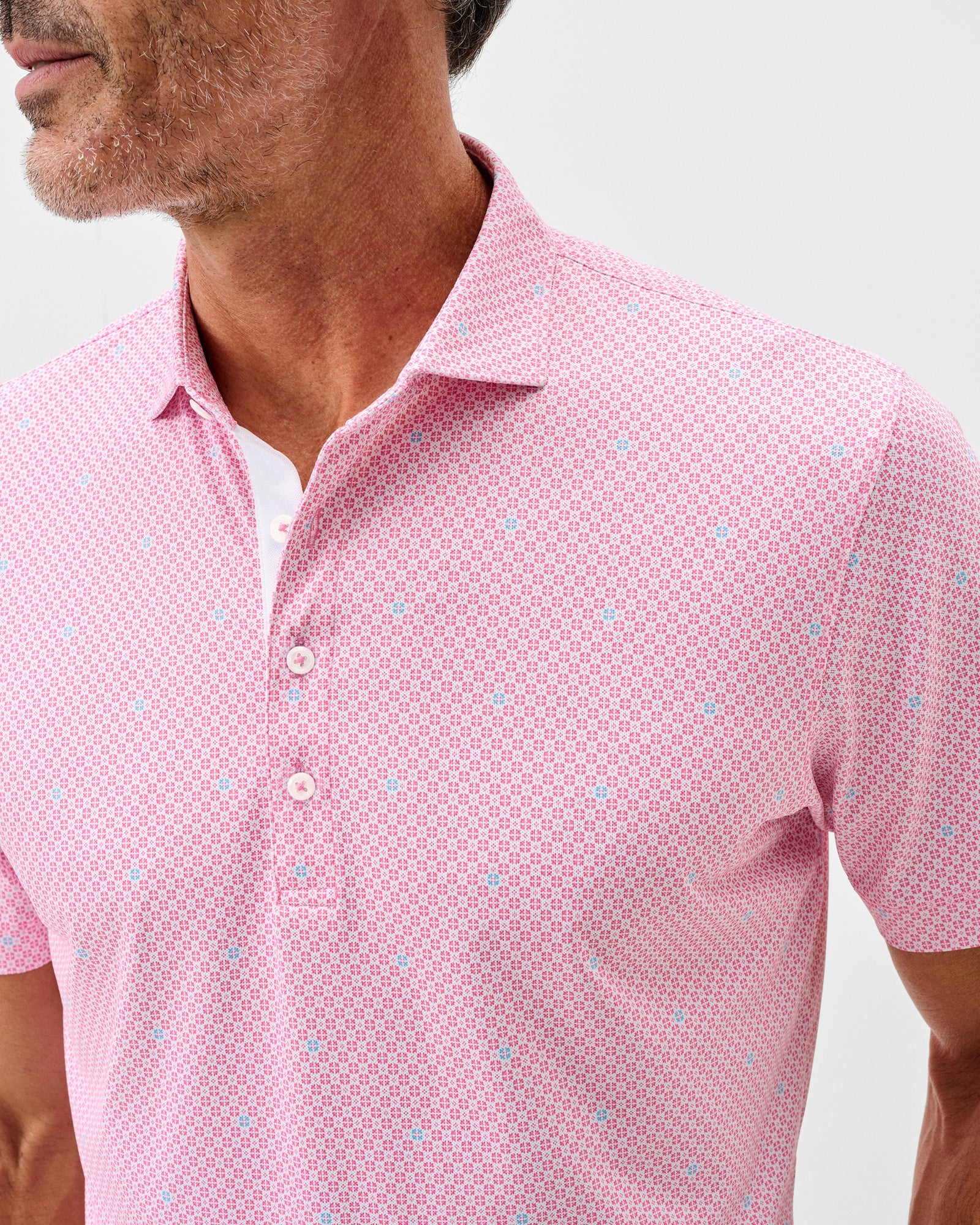 Johnnie-O Performance Mesh Polo - Parson in Punch