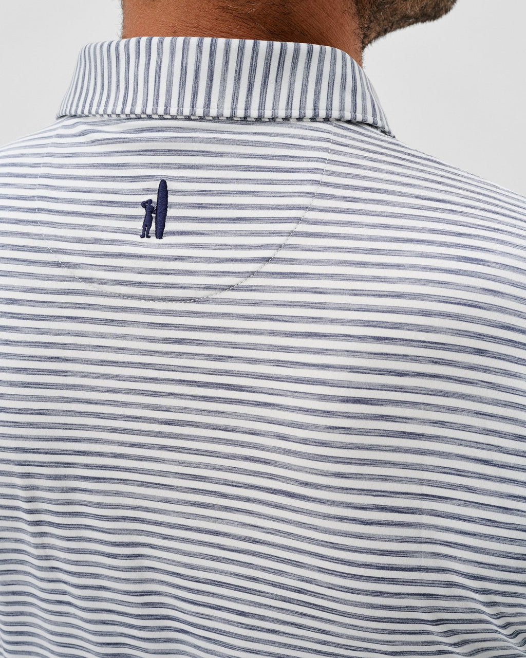 Johnnie-O Performance Featherweight Polo - Seymour Stripe in Navy