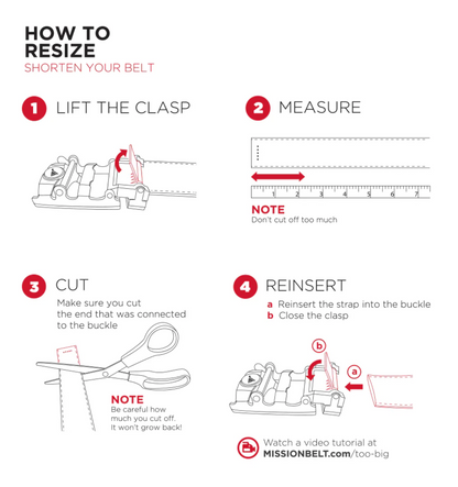 Mission Belt Ladies 30mm Platinum Black Leather XL (up to 42")